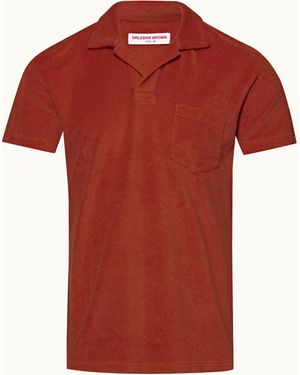 Orlebar Brown Tailored Fit Organic Cotton Towelling Resort Polo Shirt
