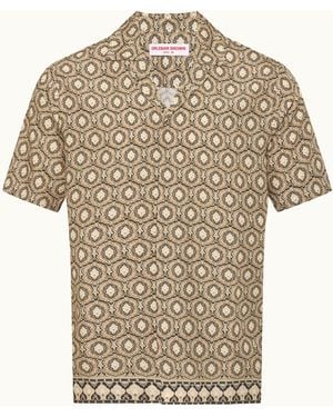 Orlebar Brown Passetto Printed Linen Shirt - Natural