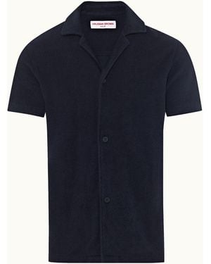Orlebar Brown Capri Collar Smart Summer Shirt - Blue