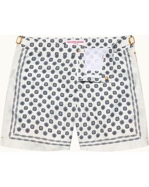 Orlebar Brown Mid-Length Swim Shorts With Exclusive Luminis Print - White
