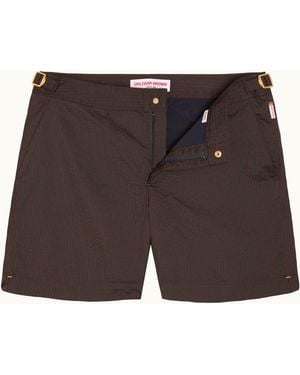 Orlebar Brown Seersucker Bulldog Swim Shorts - Black