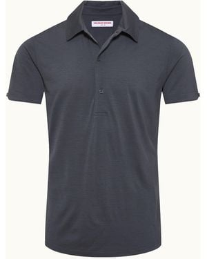 Orlebar Brown Luxury Merino Polo Shirt - Blue