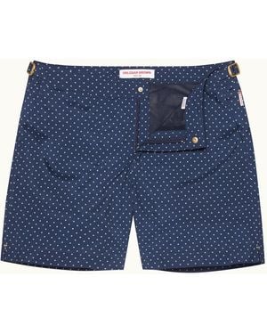 Orlebar Brown Mid-Length Polka Dot Print Swim Shorts - Blue