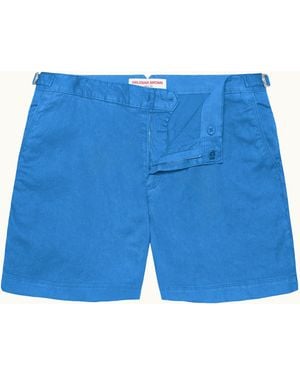 Orlebar Brown Mid-Length Garment Dye Linen-Blend Shorts - Blue