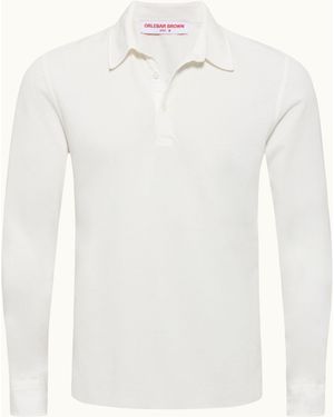 Orlebar Brown Classic Fit Pique Jersey Polo Shirt - White