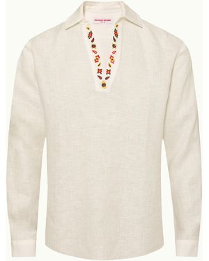 Orlebar Brown Relaxed Fit Linen Shirt - White