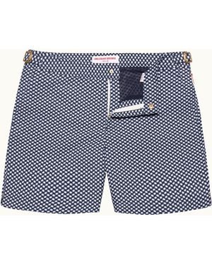 Orlebar Brown Jacquard Print Luxury Swim Shorts - Blue