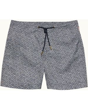 Orlebar Brown Luxurious Printed Swim Shorts - Grey