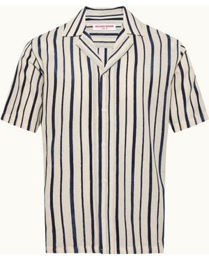 Orlebar Brown Designer Tailored Fit Button Shirt - White