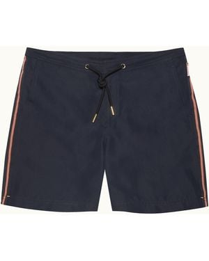 Orlebar Brown Stripe Swim Shorts Adjustable Tailored Look - Blue