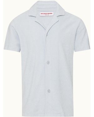 Orlebar Brown Relaxed Fit Capri Collar Cotton Towelling Shirt - White