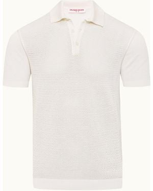 Orlebar Brown Tailored Silk Cotton Polo Shirt - White