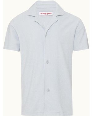 Orlebar Brown Relaxed Fit Capri Collar Cotton Towelling Shirt - White