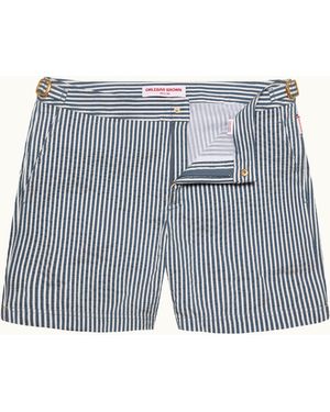 Orlebar Brown Texured Stripe Swim Shorts - Blue
