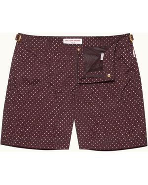 Orlebar Brown Mid-Length Polka Dot Print Swim Shorts - Purple
