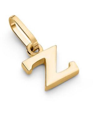 OROVIVO Alphabet Anhänger 375 (9 Karat) Buchstabe Z, Anhänger Ohne Stein - Mettallic