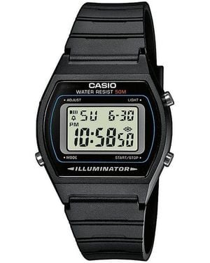 Casio Collection Unisexuhr W-202-1Avef Quarz, Uhr Ohne Stein - Schwarz