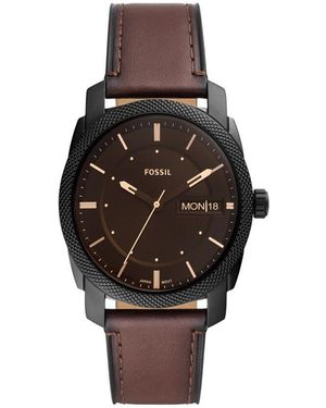 Fossil Herrenuhr Quarz Machine Fs5901, Uhr Ohne Stein - Braun