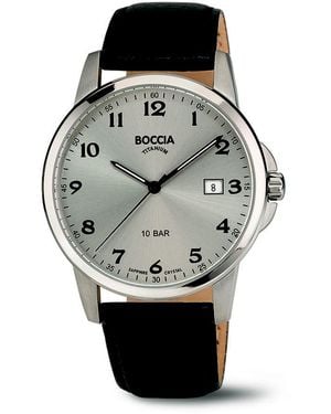 Boccia Herrenuhr Titanium 3633-03 Quarz, Uhr Ohne Stein - Mettallic