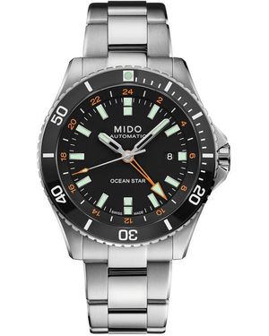 MIDO Herrenuhr Ocean Star Gmt M0266291105101, Uhr Ohne Stein - Mettallic