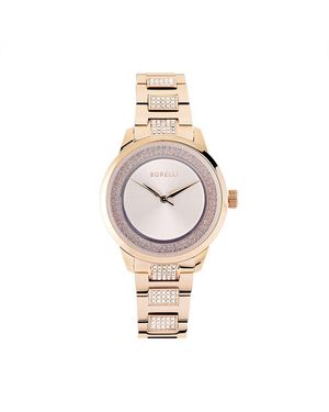 Borelli Damenuhr Charlotte Br.3115L/05M Quarz, Uhr Mit Stein - Mettallic