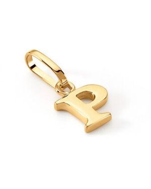 OROVIVO Alphabet Anhänger 375 (9 Karat) Buchstabe P, Anhänger Ohne Stein - Mettallic