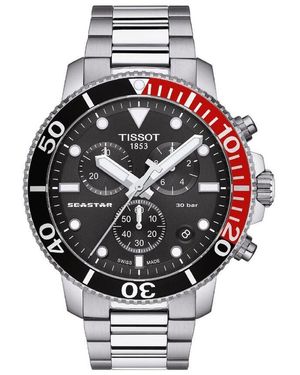 Tissot Herrenuhr Seastar 1000 Chronograph Quarz T1204171105101, Uhr Ohne Stein - Mettallic