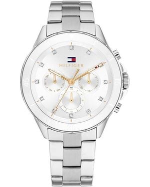 Tommy Hilfiger Damenuhr 1782707 Quarz, Uhr Mit Stein - Mettallic