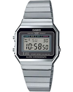 Casio Collection Retro Damenuhr A700We-1Aef, Uhr Ohne Stein - Grau