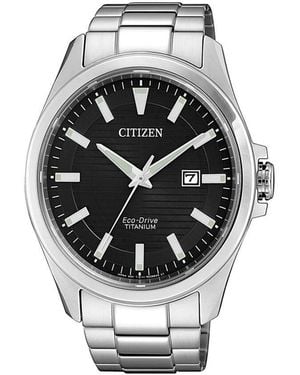 Citizen Herrenuhr Eco-Drive Super Titanium Quarz Bm7470-84E, Uhr Ohne Stein - Mettallic