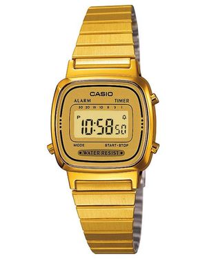 Casio Collection Damenuhr Retro La670Wega-9Ef, Uhr Ohne Stein - Gelb