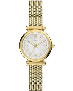 Fossil Damen Quarzuhr Carlie Es5462, Uhr Ohne Stein - Mettallic