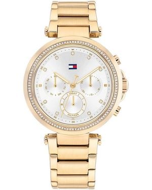 Tommy Hilfiger Damenuhr 1782703 Quarz, Uhr Mit Stein - Mettallic