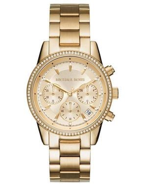 Michael Kors Damenuhr Ritz Mk6356 Quarz, Uhr Ohne Stein - Mettallic