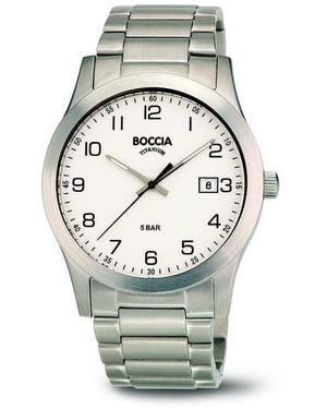 Boccia Herrenuhr Titanium 3619-01 Quarz, Uhr Ohne Stein - Mettallic