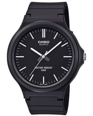 Casio Collection Unisexuhr Mw-240-1Evef Quarz, Uhr Ohne Stein - Schwarz