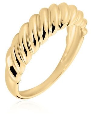OROVIVO Rylan Damen Ring Vergoldet, Ring Ohne Stein - Mettallic