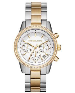 Michael Kors Damenuhr Ritz Mk6474 Quarz, Uhr Ohne Stein - Mettallic
