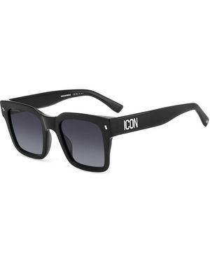 DSquared² Icon 0010/S 807/9O Sunglasses Acetate Squared Normal Shaded - Black