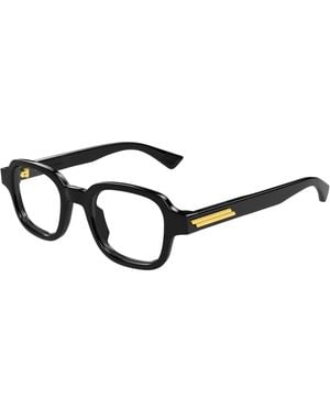 Bottega Veneta Bv1462O 007 Optical Frames Acetate Transparent Squared - Black