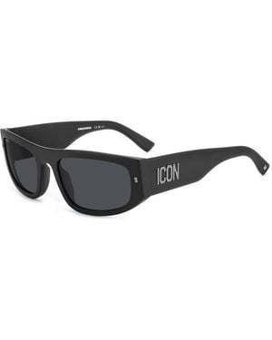 DSquared² Icon 0016/S 003/Ir Sunglasses Acetate Squared - Black