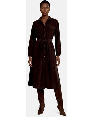 Zero Cordkleid Damen Mit Bindegürtel Material - Schwarz