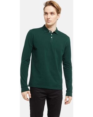 Lawrence Grey Poloshirt Polohemd Langarm - Grün
