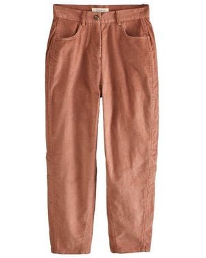 Laura Ashley Cordhose Lässige Cordhose Mit Barrel-Bein (1-Tlg) - Orange