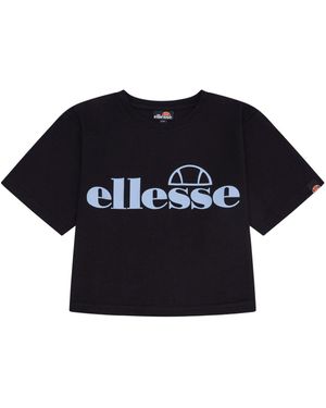Ellesse T-Shirt SILO CROPPED TEE (1-tlg) - Schwarz