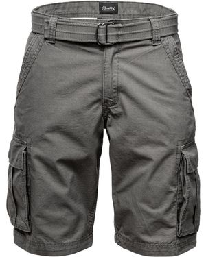 REPUBLIX Cargoshorts RONY Bermuda Short Hose Regular Fit inkl. Gürtel - Grau