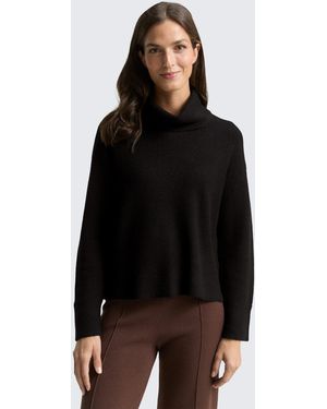 Tom Tailor Strickpullover Pullover & Strickjacken Oversize Rollkragenpullover - Schwarz