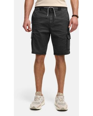 INDICODE Chinoshorts INKews elastischem Bund mit Kordelzug für eine bequeme Passform - Schwarz