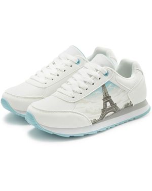 Lascana Freizeitschuh, Schnürhalbschuh, Sneaker Mit Raffiniertem Städte-Druck Und Herausnehmbarer Innensohle - Mehrfarbig