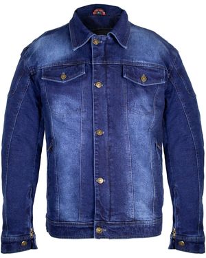 Md'M Motorradjacke Motorrad Jeans Jacke mit Protektoren in Schwarz, Grau oder Blau erhältlich